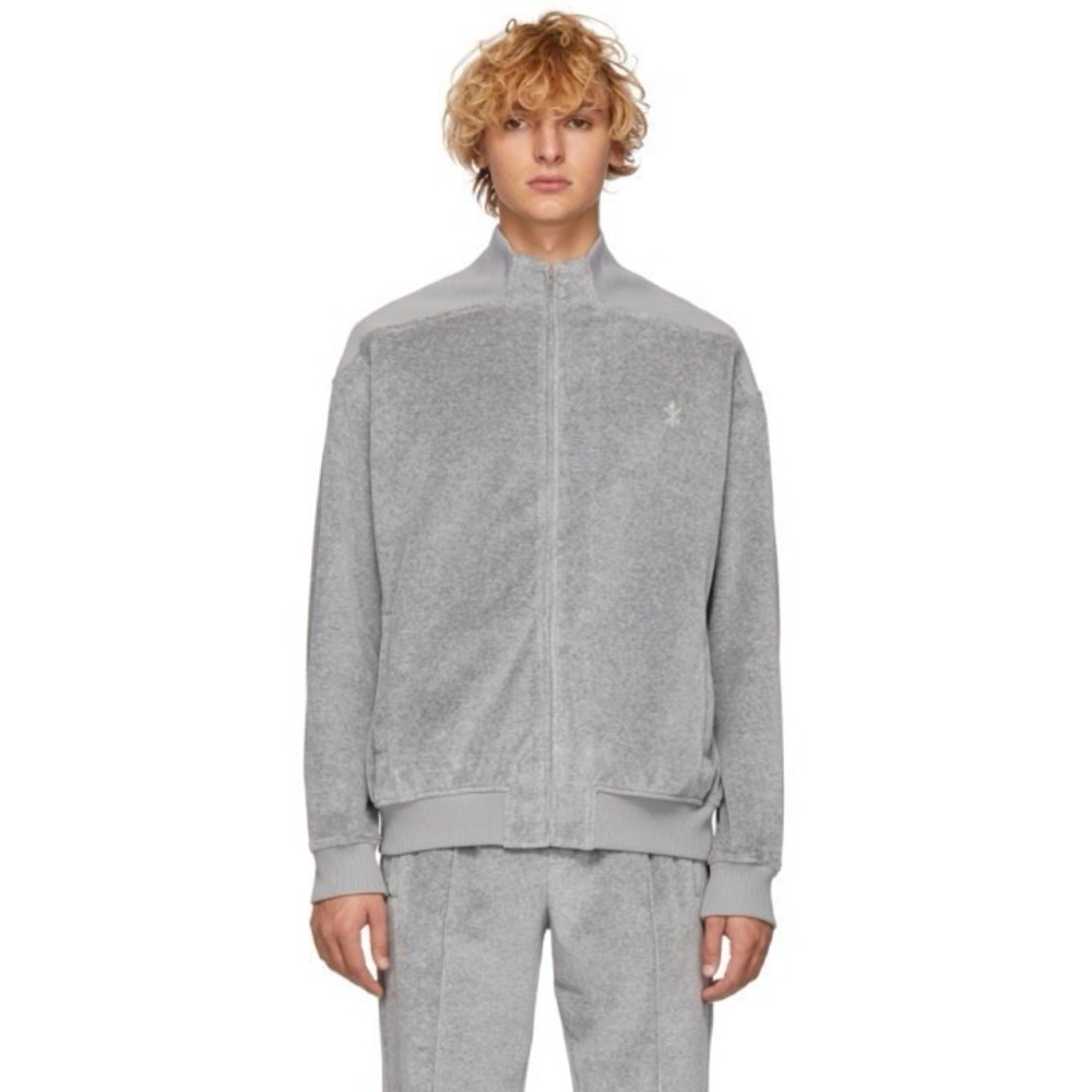 Opening‎ Ceremony Grey Velour Track Top Jacket S Sporty Y2K Athluxury Zip